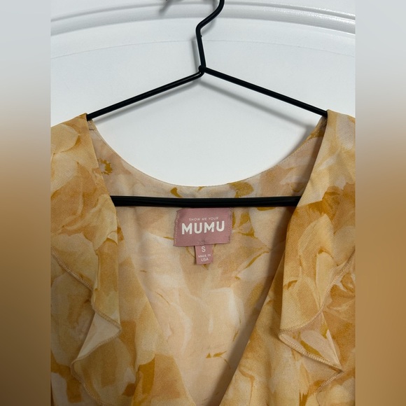 Show Me Your Mumu Maxi Floral Dress Ruffles size small boho flowy laggenlook - Picture 7 of 9